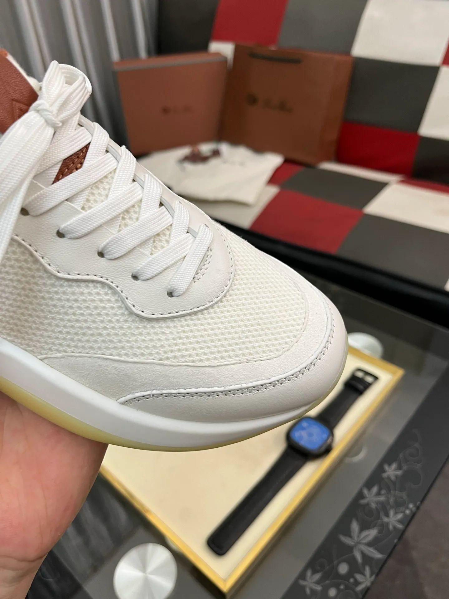 Men's men's shoes💰620⌚️⌚️Loro Piana - Loro Piana LP classic casual shoes, men's lace-up casual shoes and sneakers, high-quality lightweight and comfortable fabrics, suitable for outdoor leisure, the color is young and energetic, the upper is imported deerskin from Italy, it is great with sportswear or casual suits! Code number: 38-446️⃣Colors available